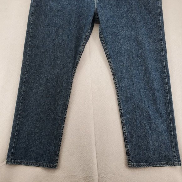 WRANGLER Jeans Men's Regular Fit Straight Leg Denim Blue Size 42 x 30 - Picture 3 of 12